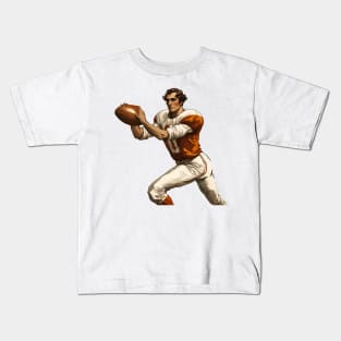 Vintage American Gridiron Football Player Kids T-Shirt